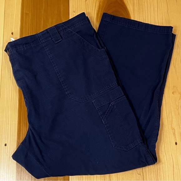 Carhartt Unisex Regular Navy Blue Ripstop Multi Cargo Scrub Pant C54103 3XL - Picture 1 of 10